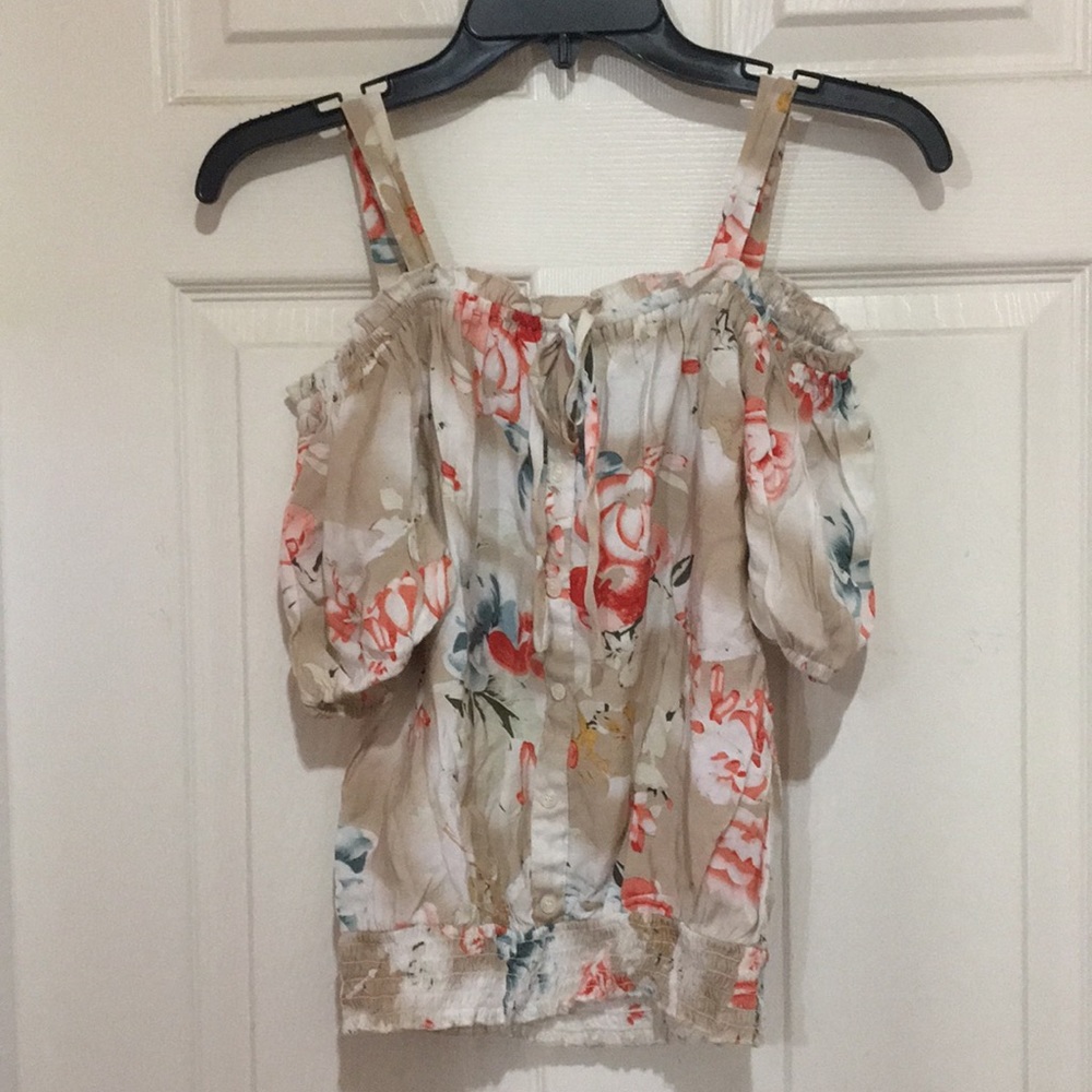 Floral Print Off the Shoulder Top